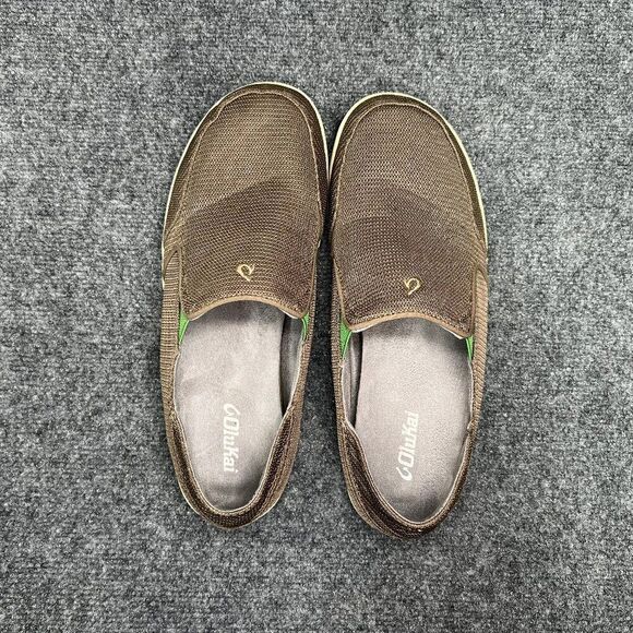 OluKai Nohea Mesh Shoes Men\'s Size 12 Brown Convertible‎ Slip On Comfort Loafers main image 9
